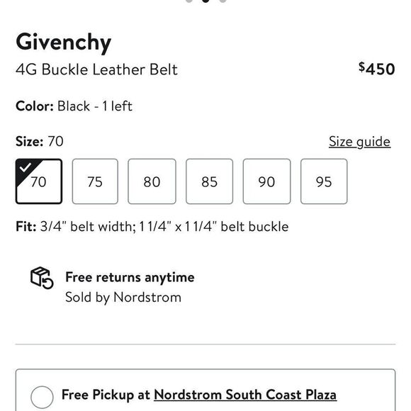 Givenchy 4G buckle leather belt